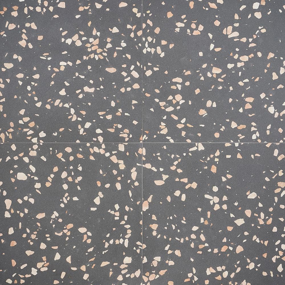Italia Grande Gray Slate Terrazzo Floor and Wall Tile
