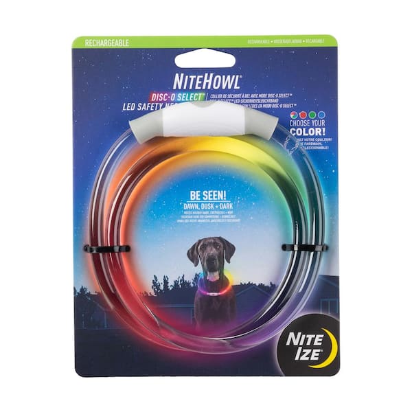 NiteHowl LED Rechargeable Safety Necklace, Disc-O Select