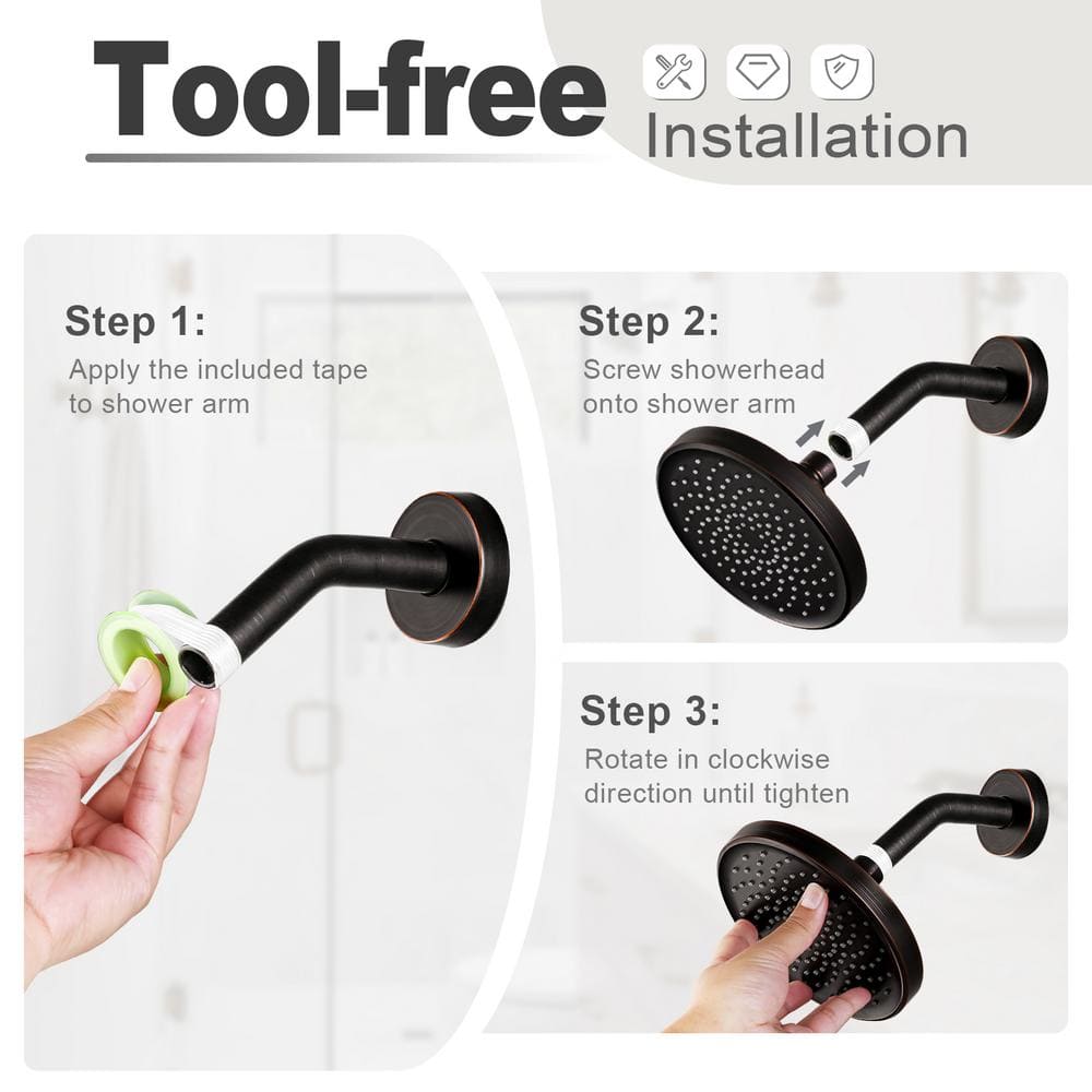 Large Oil Rubbed Bronze Rain Shower Head
