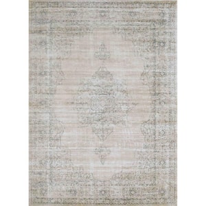 Colosseo Bone 3 ft. x 5 ft. Traditional Oriental Medallion Area Rug