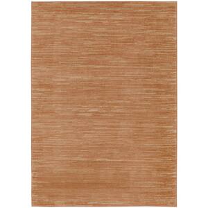 Nourison Home Nourison Essentials Rust 2 ft. x 8 ft. Abstract ...