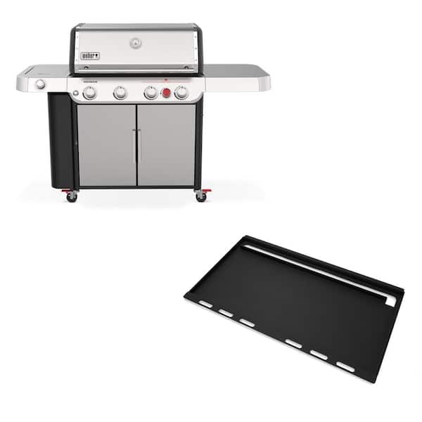 Genesis S-435 4-Burner Liquid Propane Gas Grill with Full Size Griddle Insert