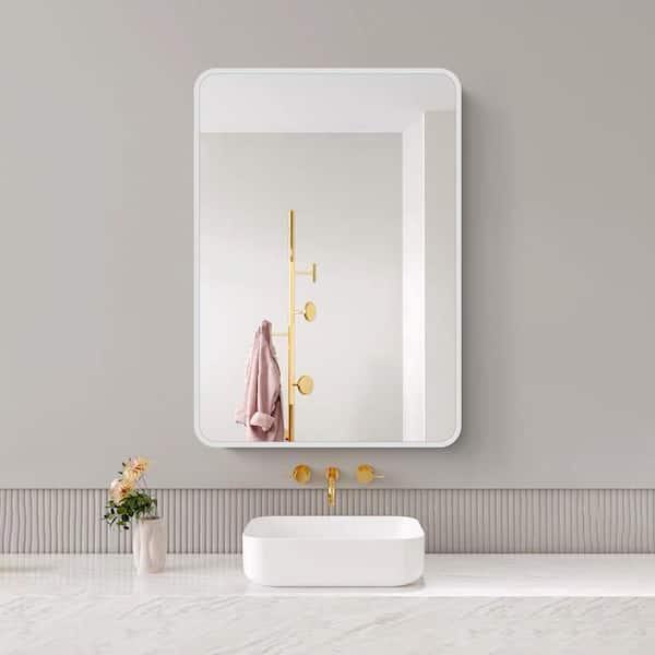 Unbranded 24 in. W x 32 in. H Rectangular Recessed Medicine Cabinet with Mirror, Wall Mounted Bathroom Mirrored Medicine Cabinets