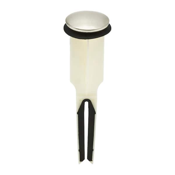 1.5 in. Cap Dia EasyPOPUP Universal, Easy Install/Remove Pop-Up Stopper in Brushed Nickel