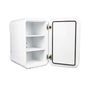 8.63 in. 0.26 cu. ft./7.4l Mini Refrigerator in White with Mirror and Light