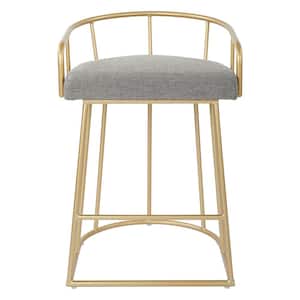 Luna 26 in. Ash with Gold Base Counter Stool