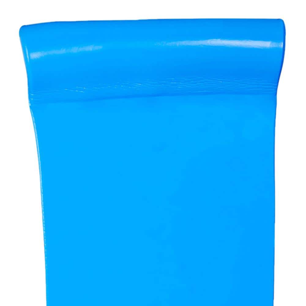 Bahama Blue Foam Lounger Pool Float with Roll Pillow