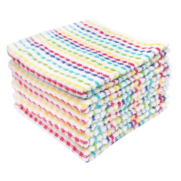 RITZ Summer Multicolor Cotton Pebble Bar Mop Dish Cloth Set of 6
