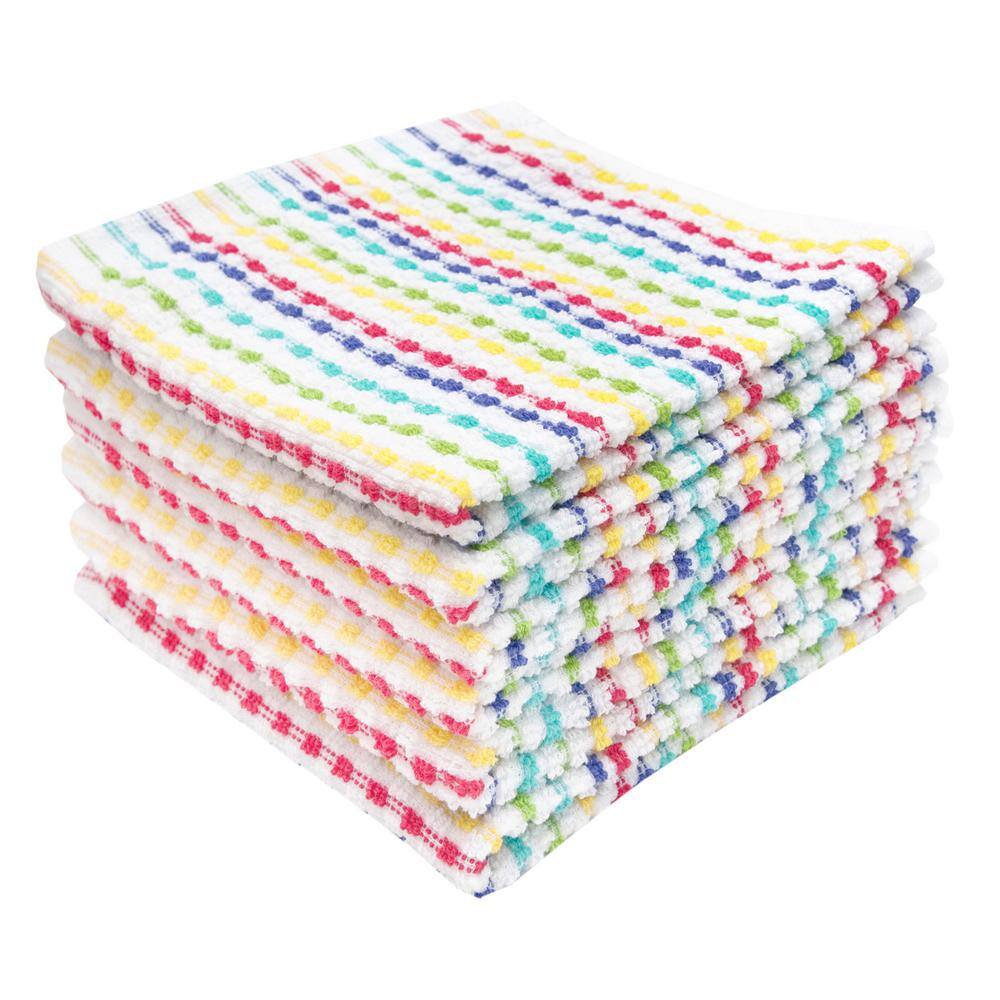 Ritz Stripe Bar Mop Cloth Light 6-pc. Dish Cloths, Color: Light