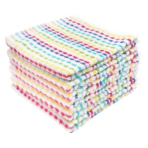 Ritz Summer Multicolor Pebble Cotton Terry Bar Mop Kitchen Towel Set of 4