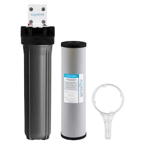 Fortitude V2 Series Whole House Triple Purpose Water Filter Sediment/Carbon/Siliphos Scale Inhibitor Large Gray System