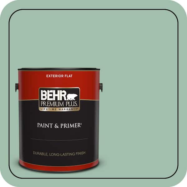 BEHR PREMIUM PLUS 1 gal. #MQ6-13 Spring Reflection Flat Exterior Paint & Primer