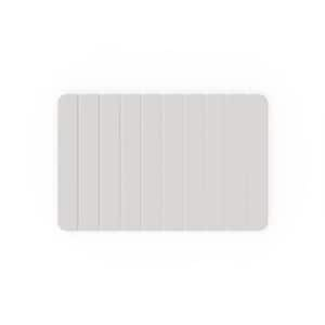 24 in. x 15 in. Quick Dry Medium Slatted Natural White Offwhite Rectangle Diatomite Bath Mat