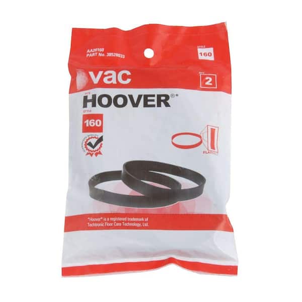 Vacuum Hoover Type 160 Belts (2-Pack), Compatible with Hoover Type 160 Upright Vacuum Cleaners, Replacement Part