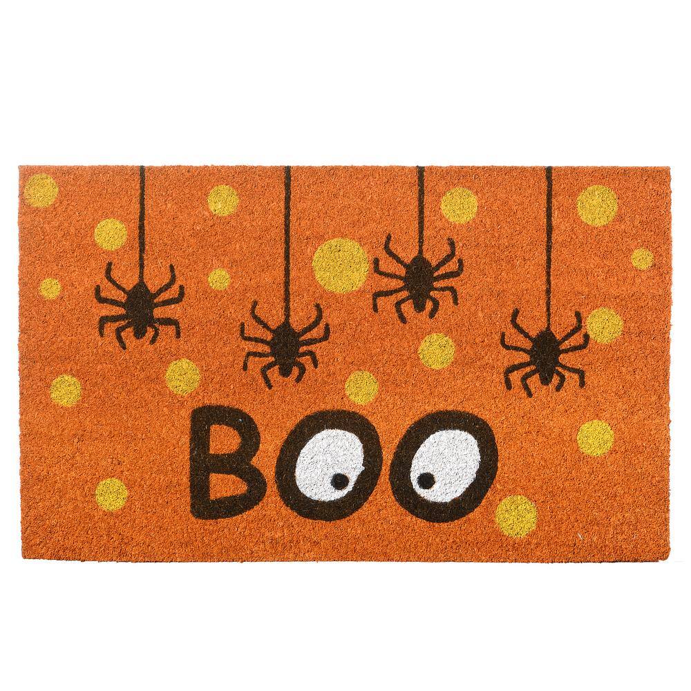 National Tree Company 30 in. Spiders and BOO Halloween Coir Doormat ...