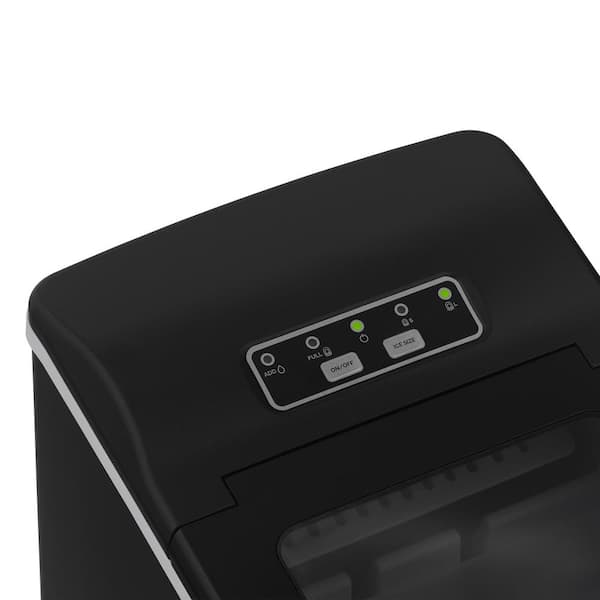 Newair 26 lbs. Countertop Ice Maker, Portable And Lightweight, Intuitive  Control, Large Or Small Ice Size in Matte Black