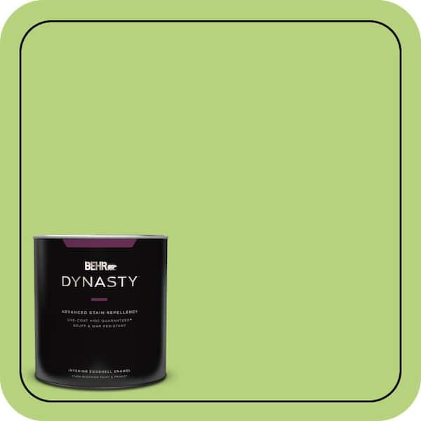 BEHR DYNASTY 1 qt. #420B-4 Tart Apple Eggshell Enamel Interior Stain-Blocking Paint and Primer