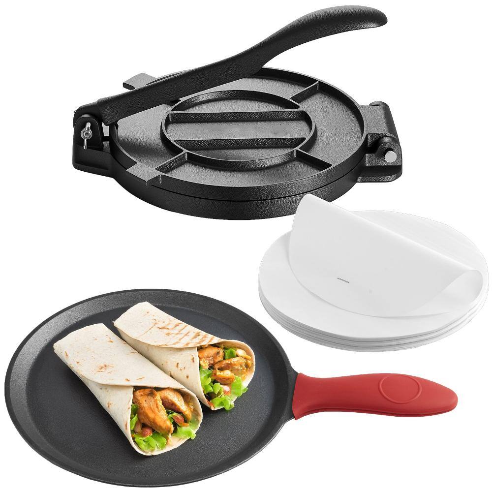 10 in Cast Iron Tortilla Press and Roti Maker, Heavy Duty with Handle and 100 Parchment Papers price history on PriceWatchPro