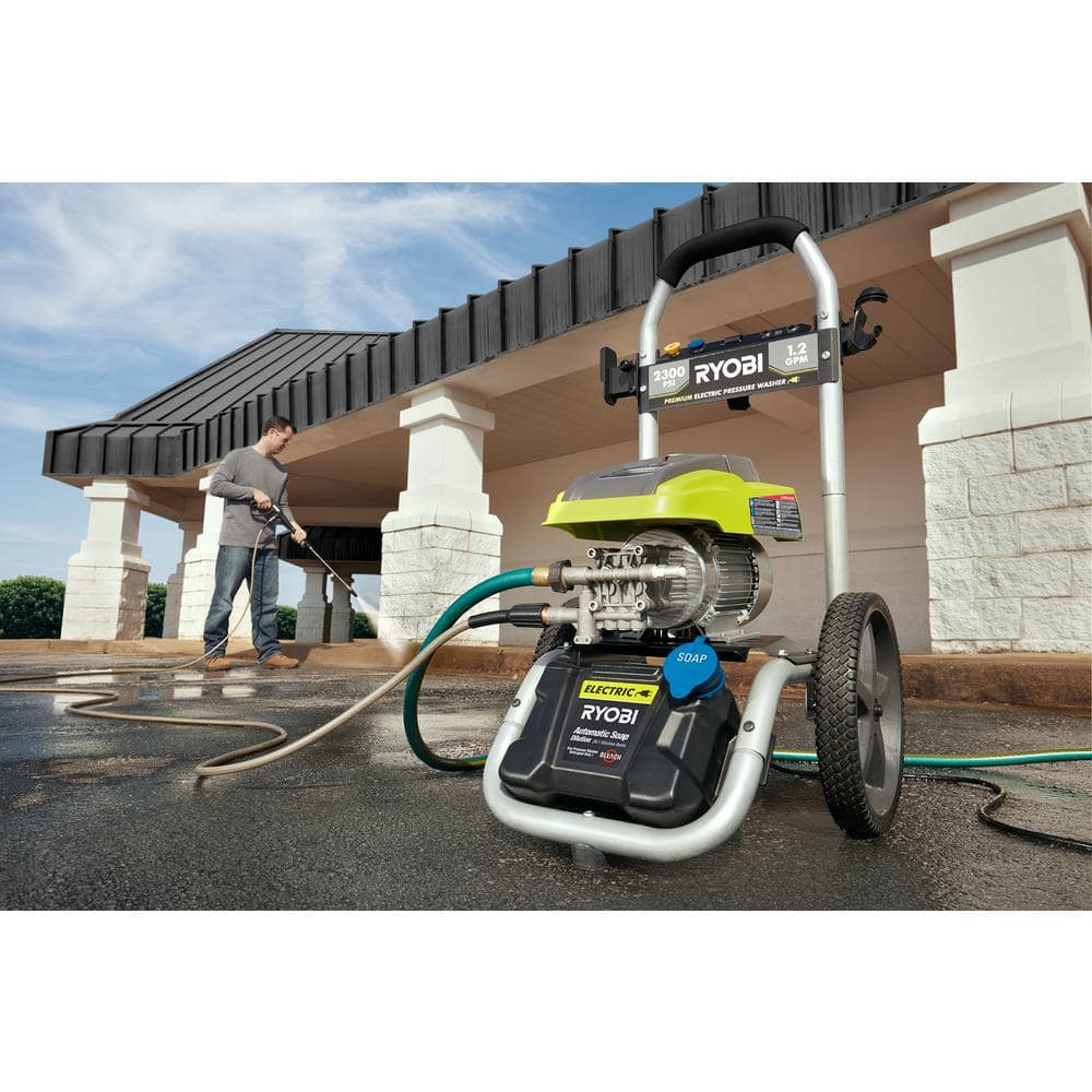 Ryobi Ry142300 Sc 2300 Psi 12 Gpm High Performance Electric Pressure Washer With 12 In Surface 0046