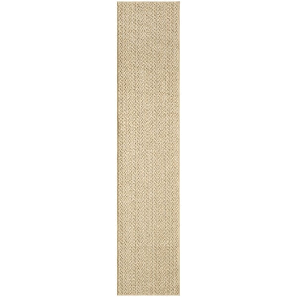 Nourison Tulum Taupe 2 ft. x 8 ft. All-Over Design Contemporary Runner Area Rug