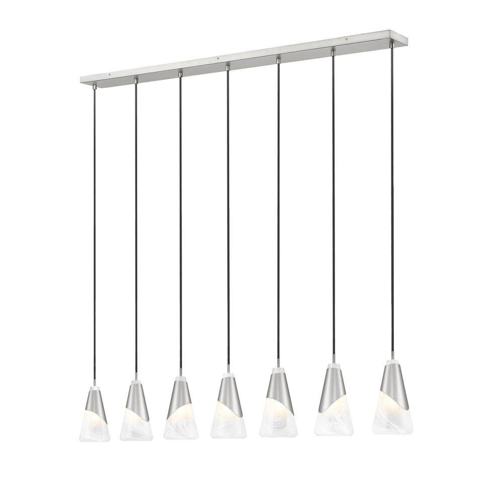 Aimie 7 light Brushed Nickel Chandelier for Indoor Use with No Bulbs Included price history on PriceWatchPro