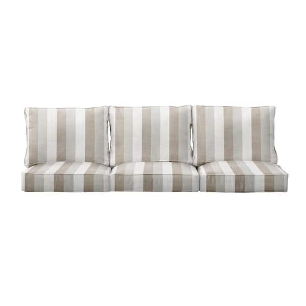 1101Design 23 in. x 23.5 in. Deep Seating Indoor/Outdoor Couch Cushion Set in Sunbrella Direction Linen