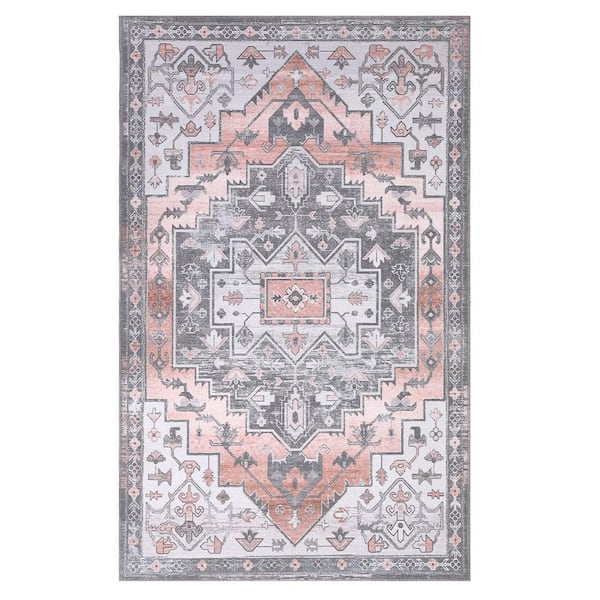 Orange 9 ft. x 12 ft. Vintage Persian Distressed Oriental Area Rug