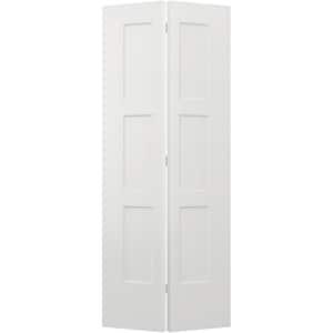 30 in. x 80 in. Birkdale White Paint Smooth Hollow Core Molded Composite Interior Closet Bi-fold Door