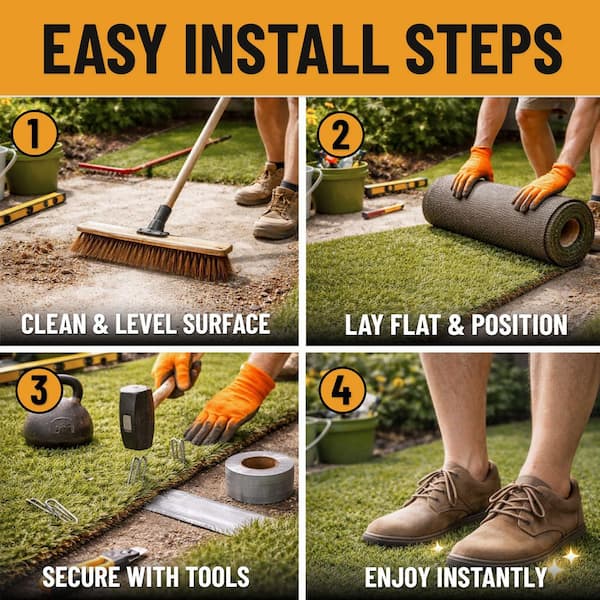 Ottomanson Evergreen Collection 2 ft. x 4 ft. Indoor/Outdoor Green