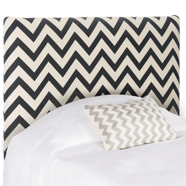 SAFAVIEH Ziggy Black/White Twin Upholstered Headboard