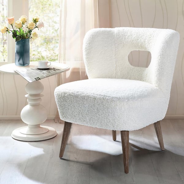 ivory sherpa chair