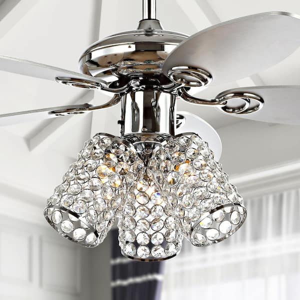 Led Crystal Ceiling Fan Off 60, River Of Goods 52 Bella Crystal Led Ceiling Fan With Light