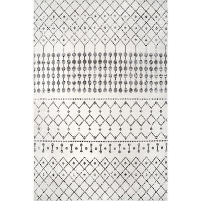 Zola Modern Trellis Gray 5 ft. x 8 ft. Area Rug