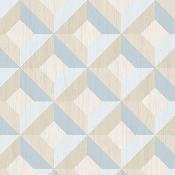 Dimensonal Diamonds Vinyl Roll Wallpaper (Covers 55 sq. ft.)