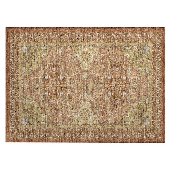 Chantille Machine Washable Indoor/Outdoor Abstract ACN2854 Paprika 2 ft. x 3 ft. Accent Rug