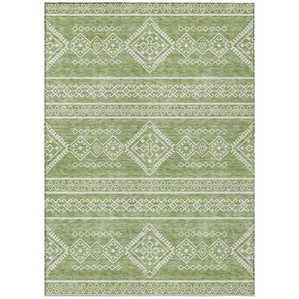 Addison Rugs Chantille Machine Washable Indoor/Outdoor Abstract ACN901 Green 3 ft. x 5 ft. Area Rug