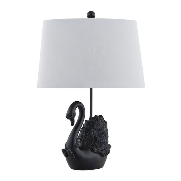 23.5 in. Matte Novelty Table Lamp with White Linen