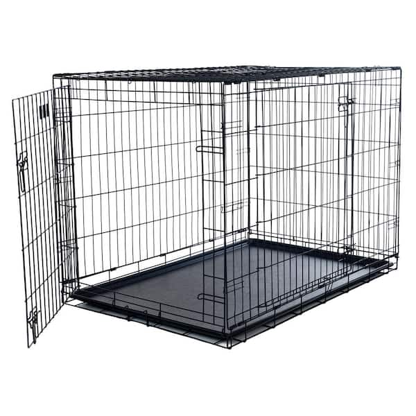 Petmaker Medium 2-Door Foldable Dog Crate Cage HW3210169 - The Home Depot