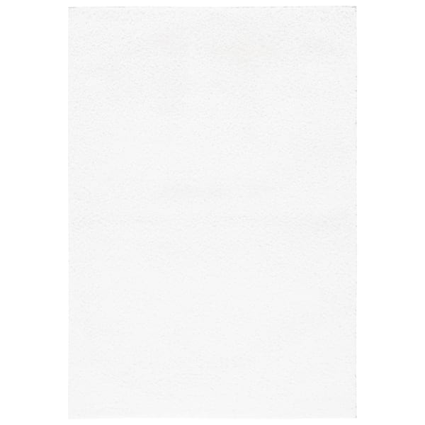 SAFAVIEH Tahoe Shag 3 ft. x 5 ft. White Modern Solid Area Rug