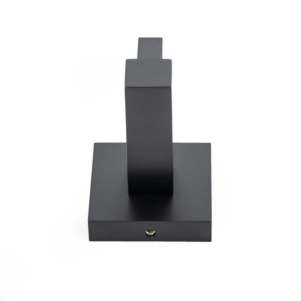 Matte Black Solid Brass 2-Piece Robe Hook Set