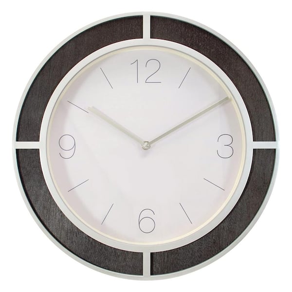 Kiera Grace Sterling 16 in. Modern Minimalist Wall Clock