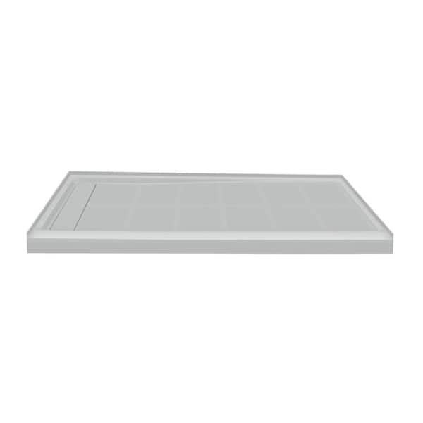 Transolid Linear 32 in. x 60 in. Single Threshold Shower Base in Grey