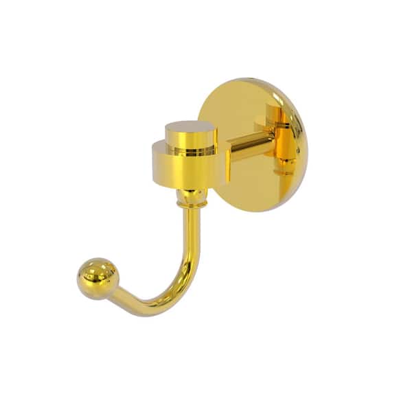 Allied Brass Satellite Orbit One Wall-Mount Robe Hook in Polished Brass  7120-PB - The Home Depot