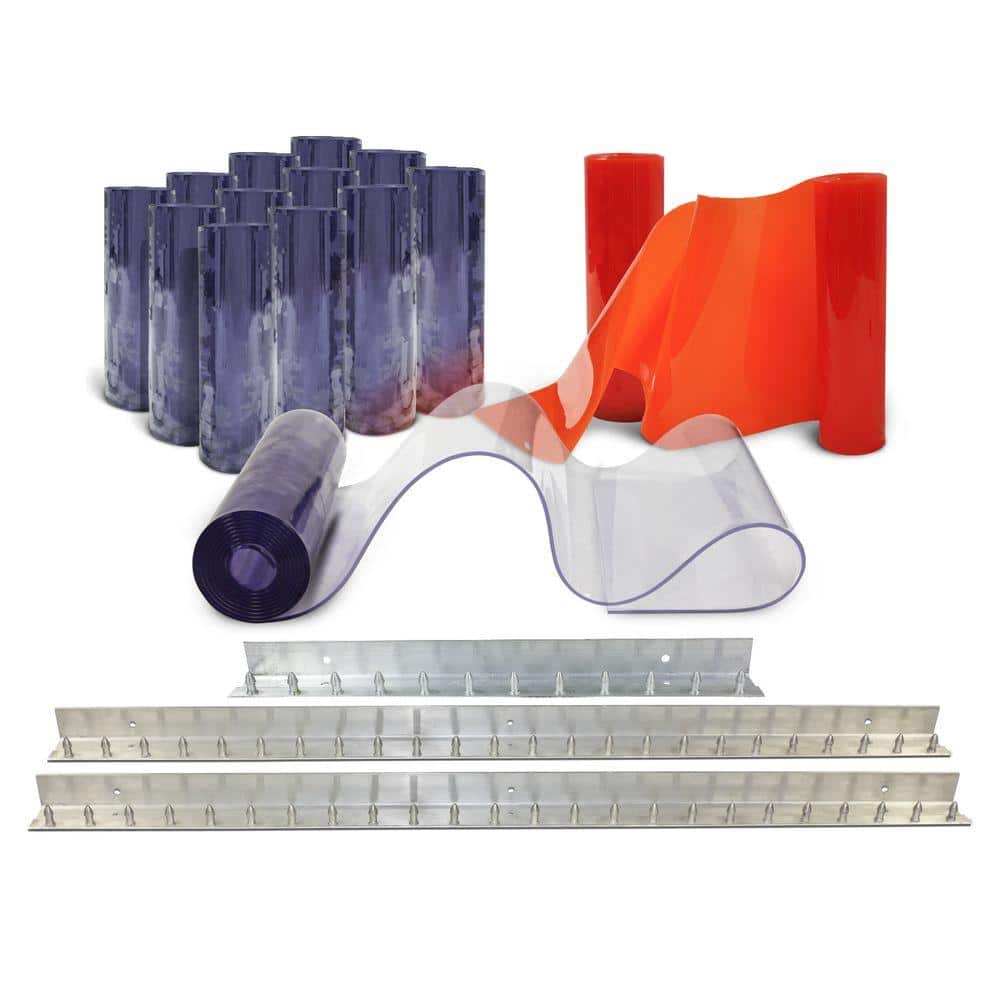 Clear-Flex II 10 ft. x 10 ft. PVC Strip Door Kit