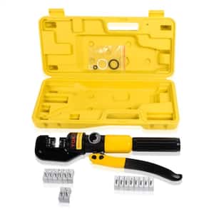 10T Electrical Hydraulic Lug Cable Crimping Tool with 0.43 Stroke and 9 Pairs of Die Sets