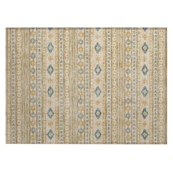 Chantille Machine Washable Indoor/Outdoor Abstract ACN3124 Wheat 3 ft. x 4 ft. Area Rug