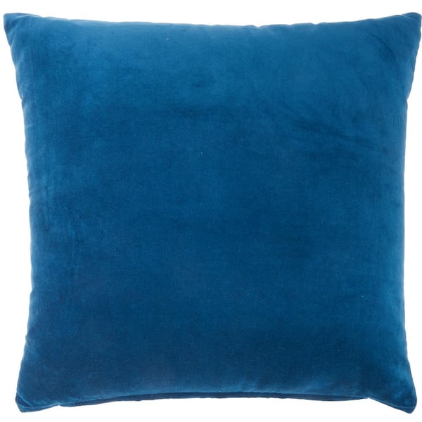 Mina Victory Lifestyles Navy Velvet 20 in. x 20 in. Throw Pillow