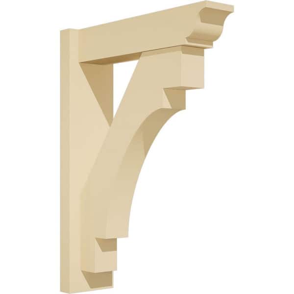 Ekena Millwork Merced 5 in. W x 24 in. H x 18 in. D Signature Urethane Polyurethane Outlooker with Traditional Ends