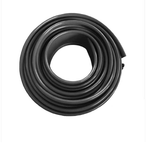 4 in. x 60 ft. Plastic Landscape Edging with Double Ridge Design, Flexible Garden Border for Gardens, Black