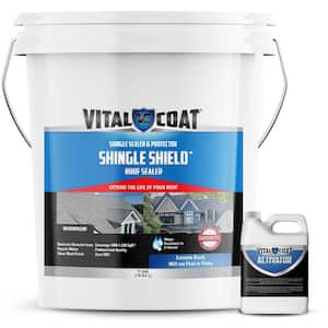 5 Gal. Clear Matt 100% Acrylic Shingle Shield Roof Coating for Asphalt Fiberglass and Clay Shingles